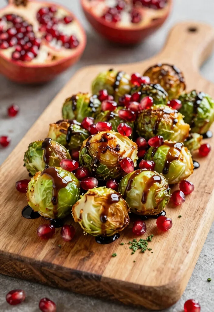 19 Five-Star Dinner Recipes You Can Make at Home - 8. Balsamic Glazed Brussel Sprouts with Pomegranate Seeds 1