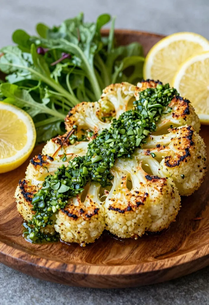 19 Five-Star Dinner Recipes You Can Make at Home - 9. Cauliflower Steak with Chimichurri Sauce 1