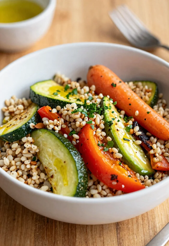19 Healthy Lunch Bowls for Easy Meal Prep All Week Long - 13. Barley & Roasted Vegetable Bowl 1