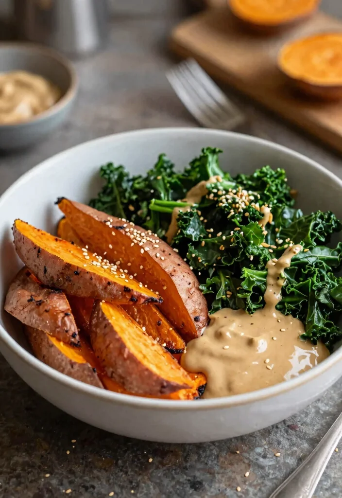 19 Healthy Lunch Bowls for Easy Meal Prep All Week Long - 3. Sweet Potato & Kale Power Bowl 1
