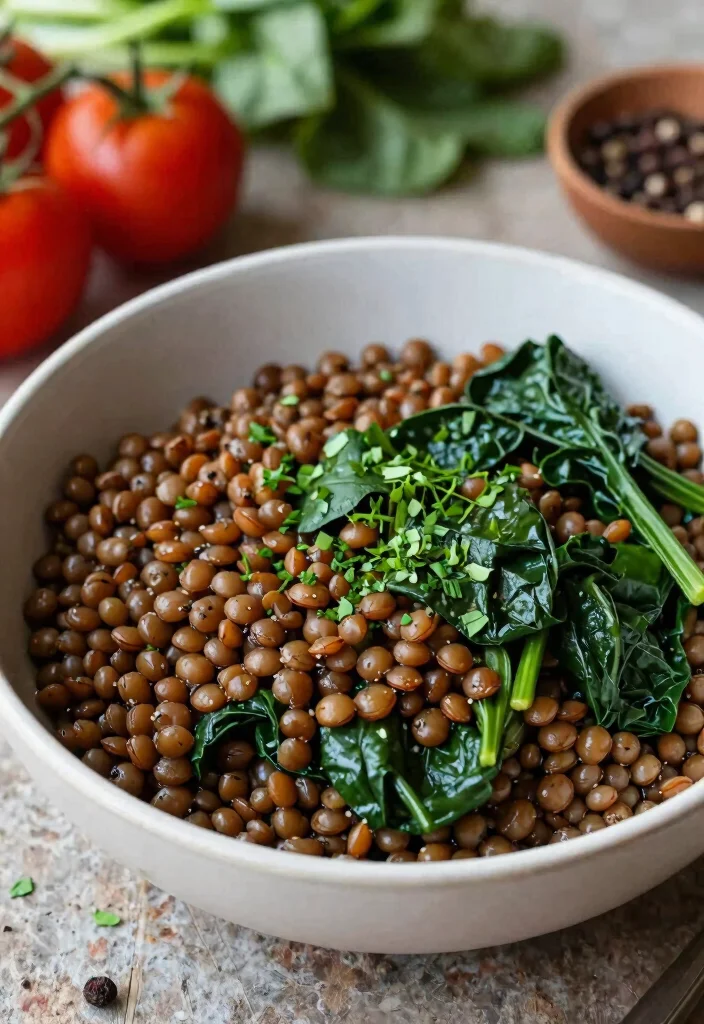 19 Healthy Lunch Bowls for Easy Meal Prep All Week Long - 6. Smoky Lentil & Spinach Bowl 1