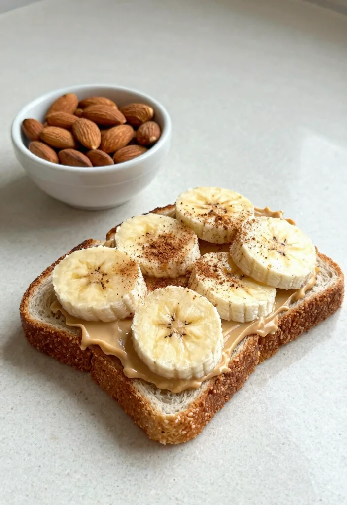 19 Healthy Vegetarian Lunch Ideas That Keep You Full - 19. Almond Butter and Banana Toast 1