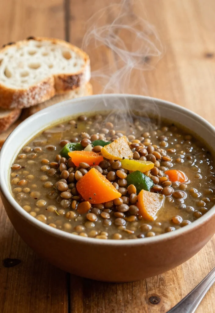 19 Healthy Vegetarian Lunch Ideas That Keep You Full - 5. Lentil Soup with Vegetables 1