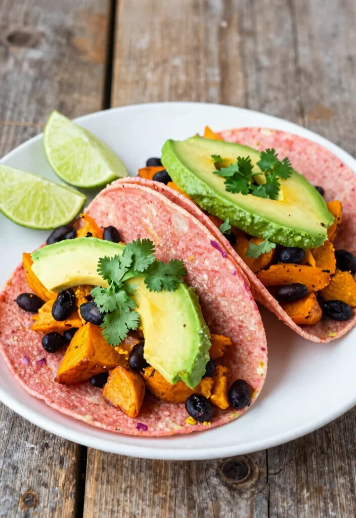 19 Hearty Dinner Recipes Around 700 Calories - 10. Sweet Potato and Black Bean Tacos 1