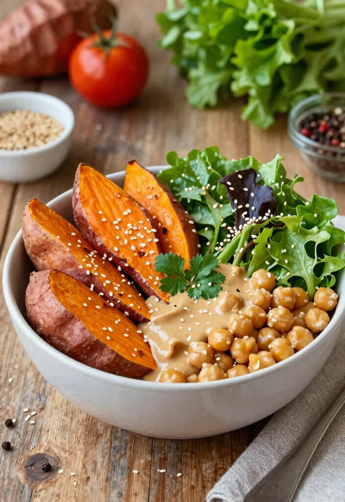 19 Hearty Dinner Recipes Around 700 Calories - 15. Thai Peanut Sweet Potato Buddha Bowl 1