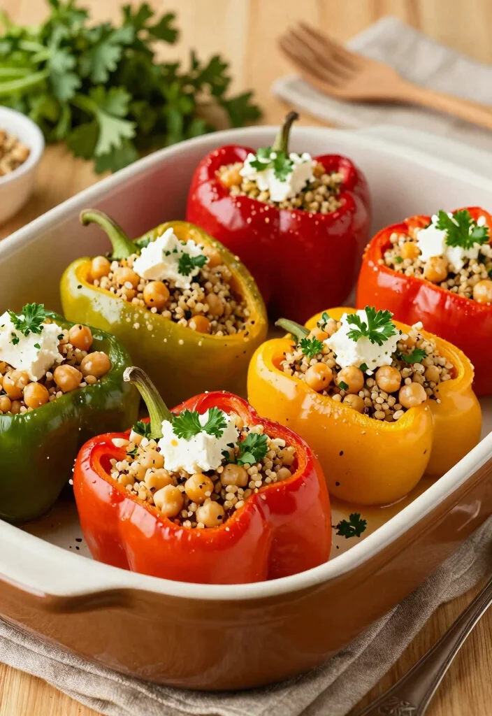 19 Hearty Dinner Recipes Around 700 Calories - 6. Mediterranean Stuffed Peppers 1