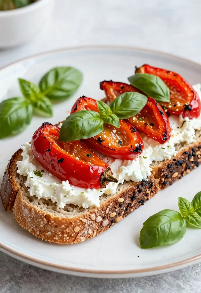 19 Lunch Sandwich Ideas for Work That Are Easy to Pack - 15. Roasted Red Pepper and Goat Cheese Sandwich 1