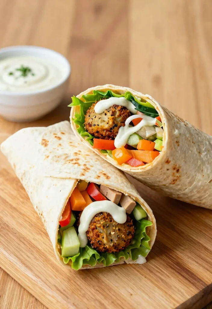 19 Lunch Sandwich Ideas for Work That Are Easy to Pack - 16. Falafel Wrap 1