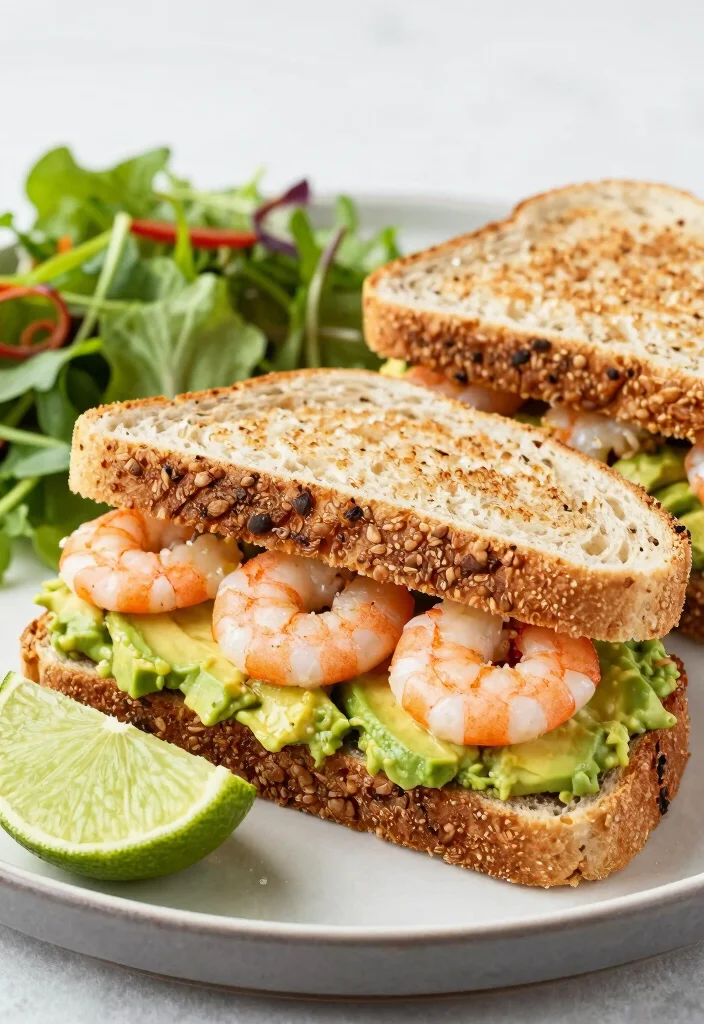 19 Lunch Sandwich Ideas for Work That Are Easy to Pack - 17. Shrimp and Avocado Sandwich 1