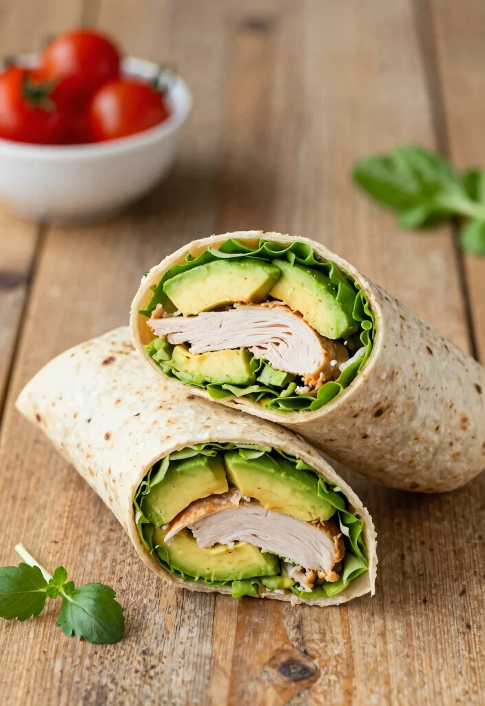 19 Lunch Sandwich Ideas for Work That Are Easy to Pack - 2. Turkey and Avocado Wrap 1