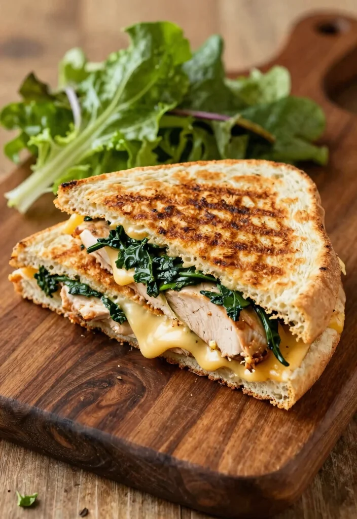 19 Lunch Sandwich Ideas for Work That Are Easy to Pack - 9. Grilled Chicken and Spinach Panini 1