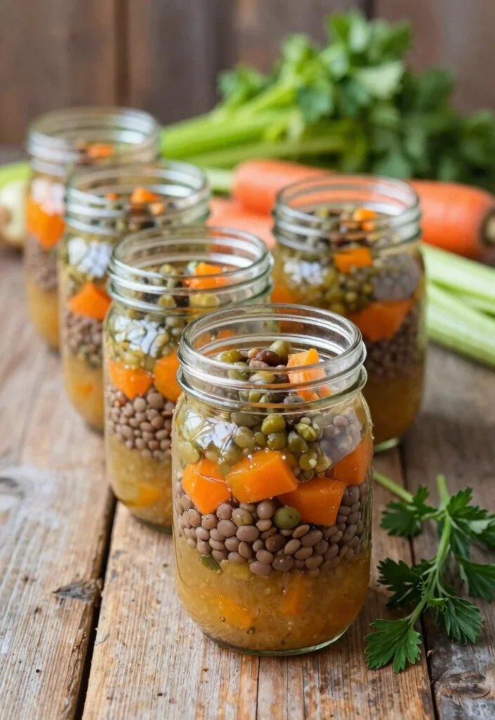 19 Meal Prep Lunch Ideas to Take to Work All Week - 6. Lentil Soup Jars 1