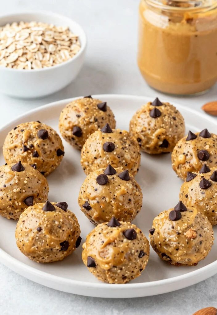 19 Packed Lunch Ideas for Work That Stay Fresh All Day - 16. Almond Butter Energy Bites 1