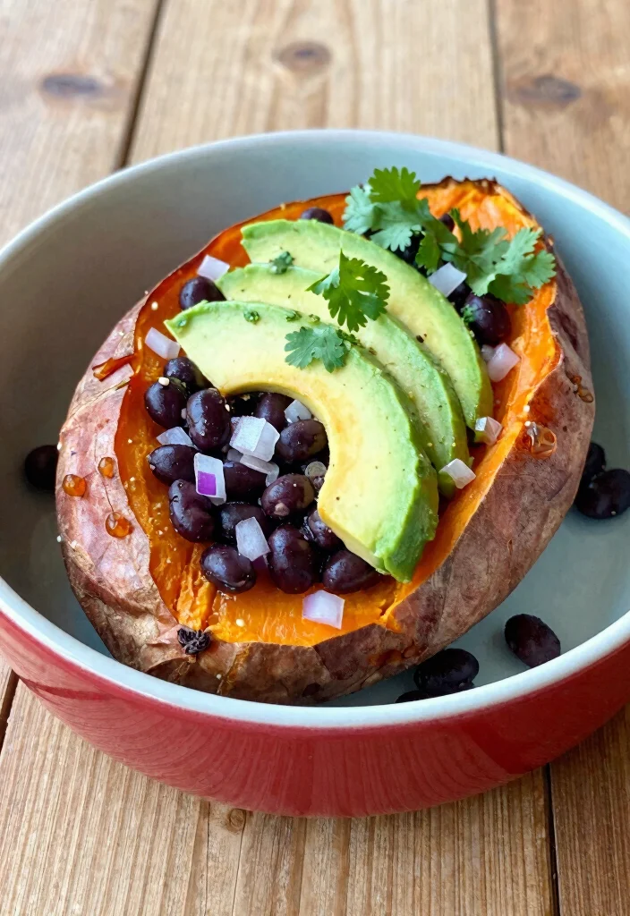 19 Packed Lunch Ideas for Work That Stay Fresh All Day - 4. Baked Sweet Potato and Black Bean Bowl 1