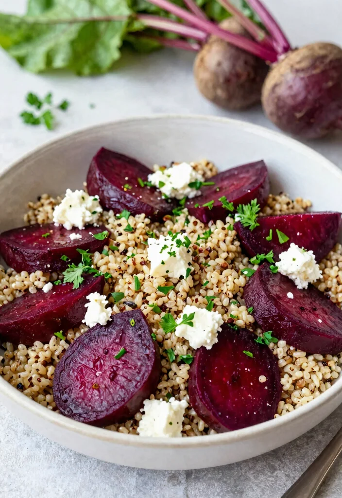 19 Quinoa Dinner Recipes That Are Healthy and Filling - 18. Quinoa & Beet Salad with Feta 1