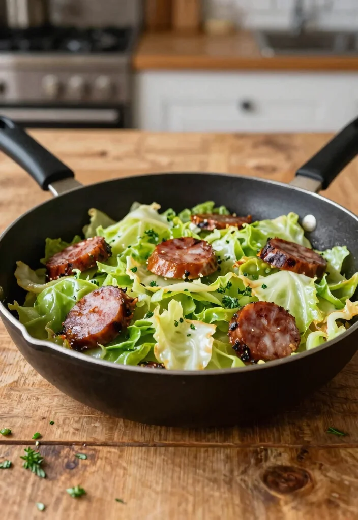 19 Soul Food-Inspired Dinner Recipes Everyone Loves - 14. Cabbage and Sausage Skillet 1