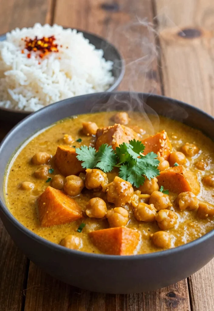 19 Sweet Potato Dinner Recipes That Are Healthy and Filling - 3. Sweet Potato and Chickpea Curry 1