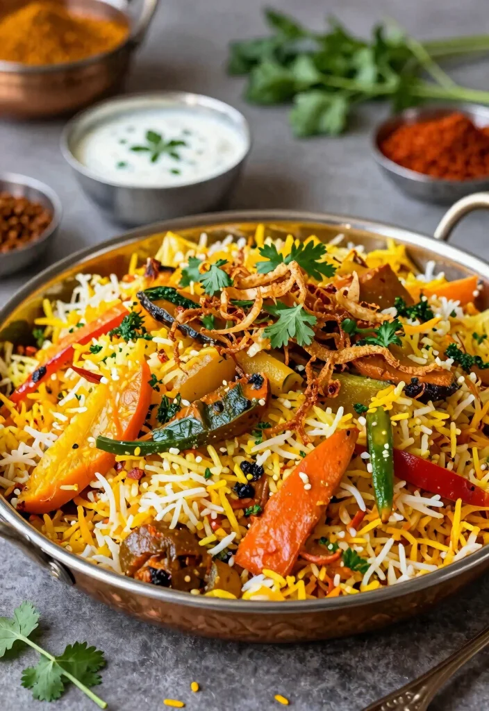 19 Vegetarian Indian Dinner Recipes Full of Bold Flavor - 4. Vegetable Biryani 1
