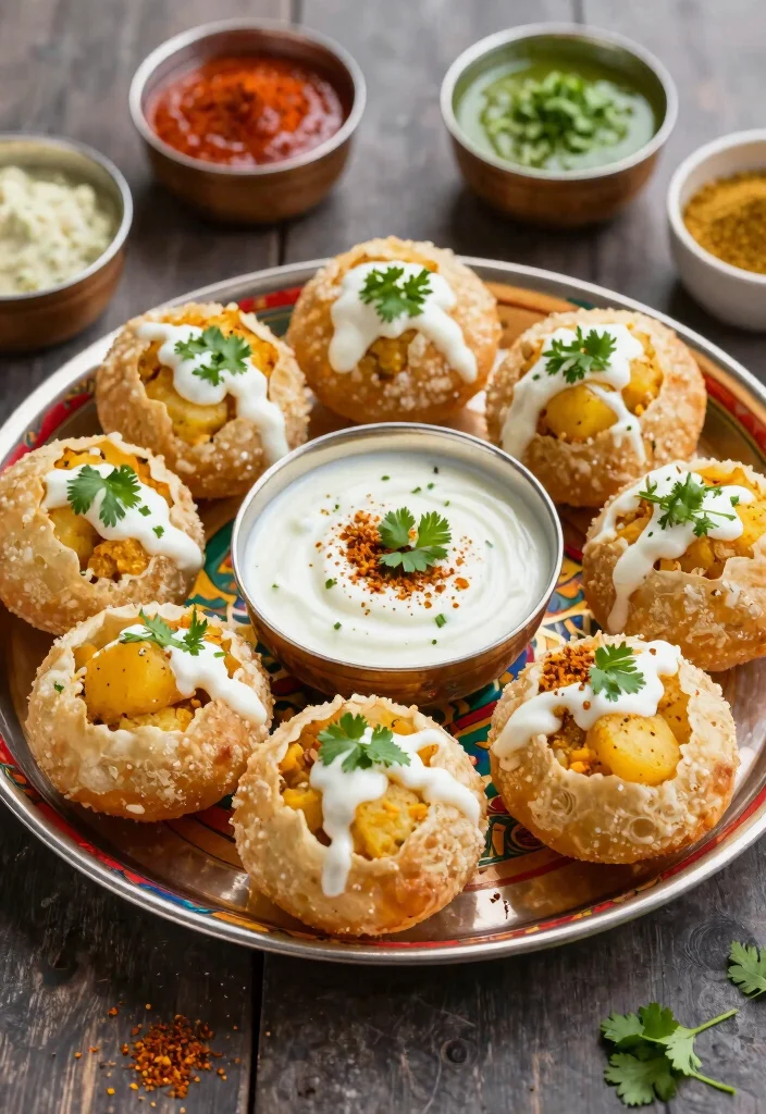 19 Vegetarian Indian Dinner Recipes Full of Bold Flavor - 5. Dahi Puri 1