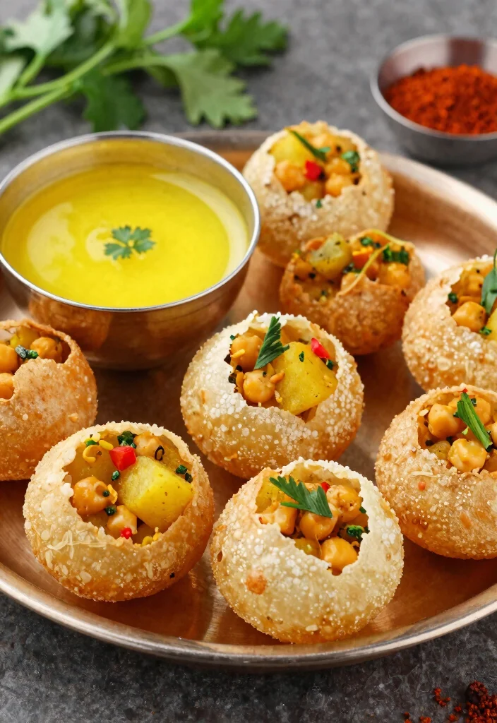 19 Vegetarian Indian Dinner Recipes Full of Bold Flavor - 7. Pani Puri 1