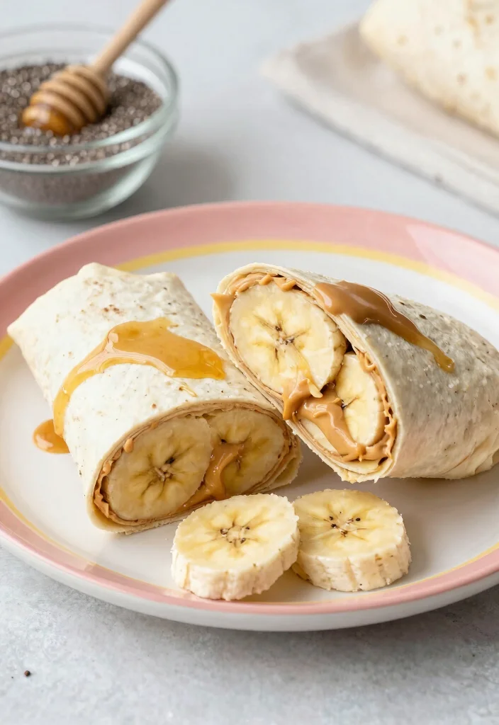 19 Wraps for Lunch That Are Easy, Filling, and Perfect for Any Day - 10. Peanut Butter Banana Wrap 1