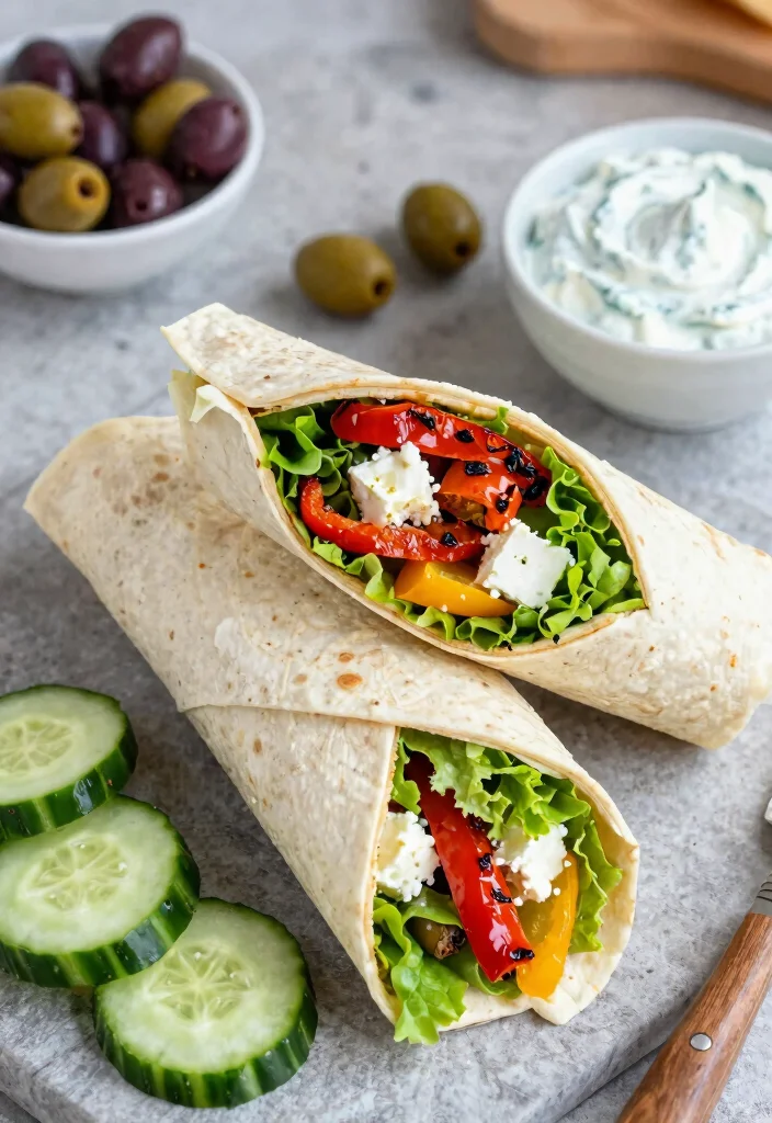 19 Wraps for Lunch That Are Easy, Filling, and Perfect for Any Day - 2. Mediterranean Veggie Wrap 1