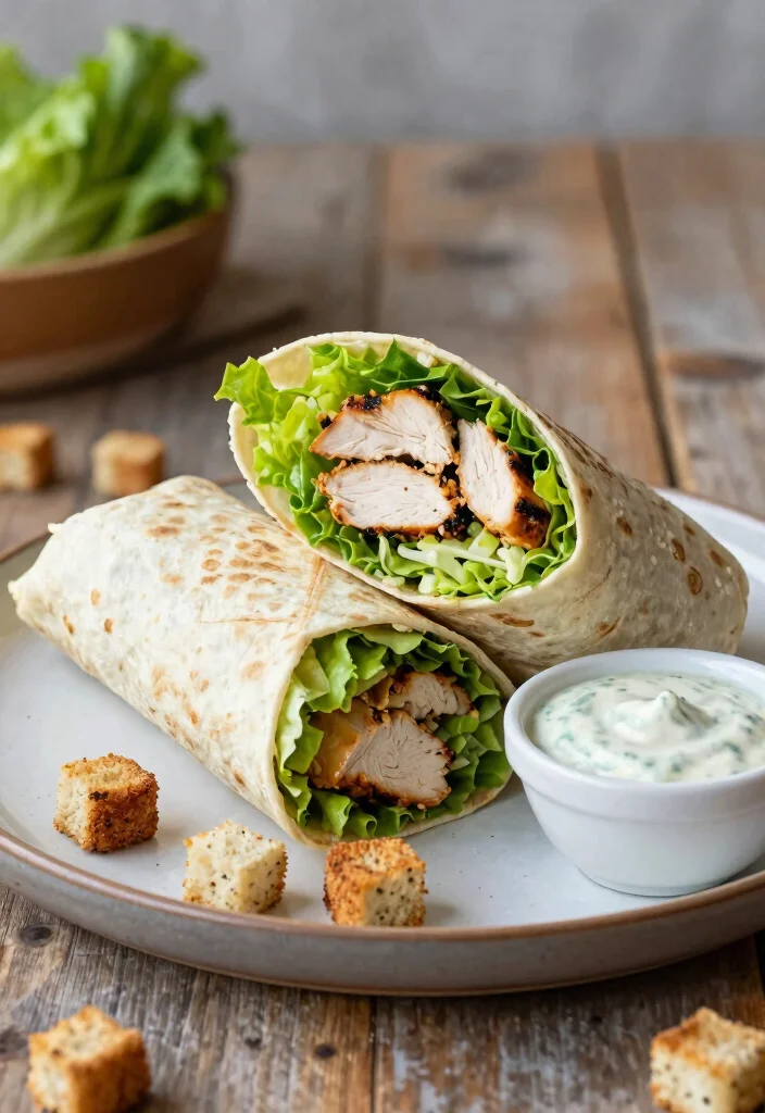 19 Wraps for Lunch That Are Easy, Filling, and Perfect for Any Day - 4. Chicken Caesar Wrap 1