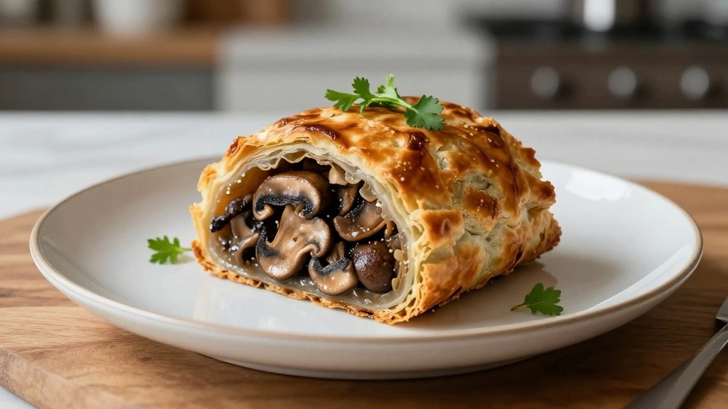 Ultimate Vegan Wellington (Crispy Puff Pastry + Rich Mushroom Filling) - Hot Cook Recipes