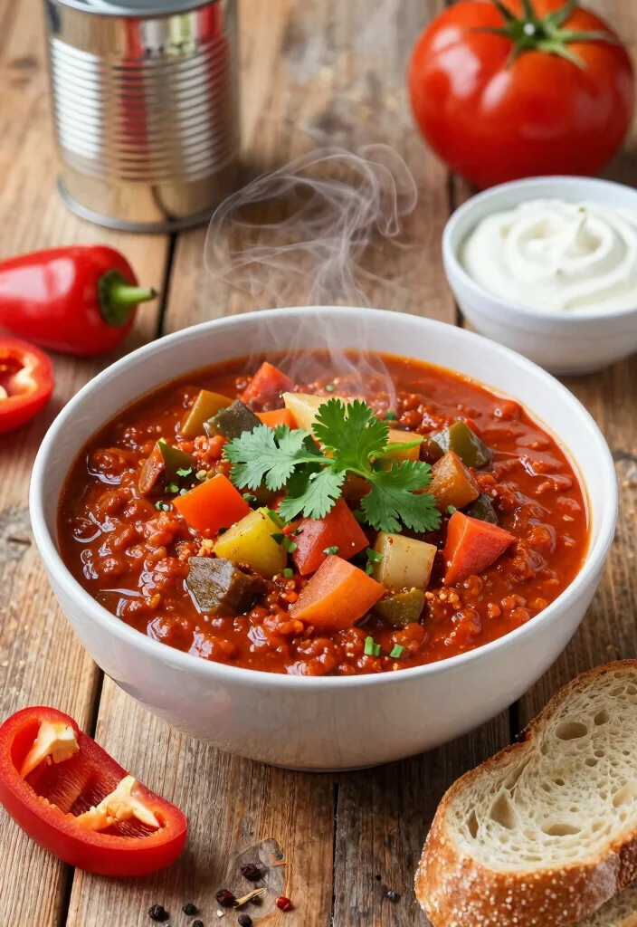 20 Cheap Dinner Recipes That Are Filling and Delicious - 1. Hearty Vegetable Chili 1