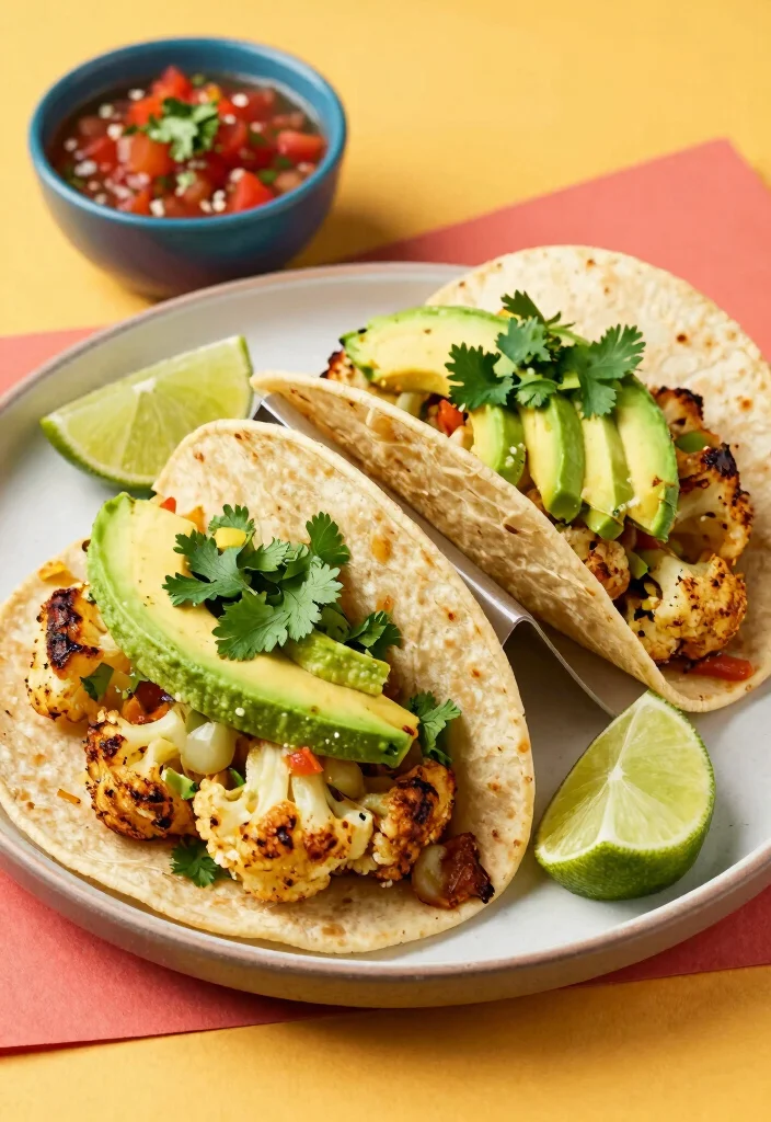 20 Cheap Dinner Recipes That Are Filling and Delicious - 15. Cauliflower Tacos 1