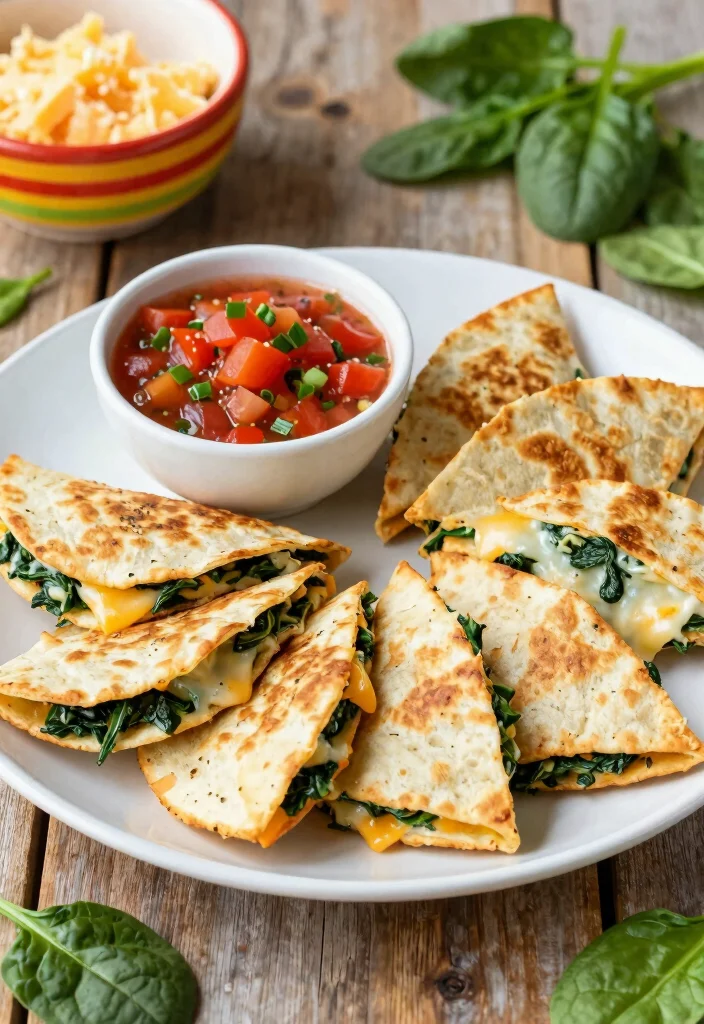 20 Cheap Dinner Recipes That Are Filling and Delicious - 2. Spinach and Cheese Quesadillas 1