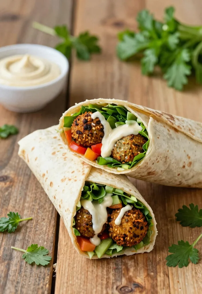 20 Dairy-Free Dinner Recipes With Big Flavor - 20. Falafel Wraps with Tahini Sauce 1