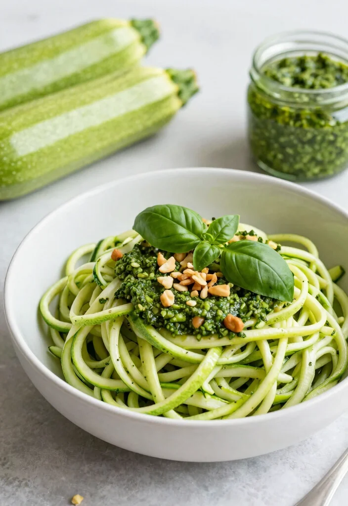 20 Dairy-Free Dinner Recipes With Big Flavor - 6. Zucchini Noodles with Pesto 1