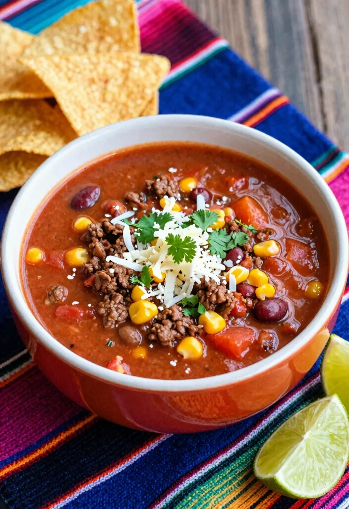 20 Easy Dinner Recipes Ready in Under 30 Minutes - 10. Simple Taco Soup 1