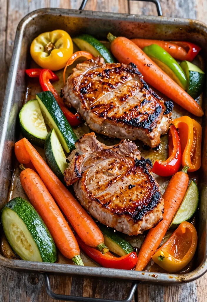 20 Easy Pork Dinner Recipes for Juicy, Flavorful Meals - 15. Pork and Vegetable Sheet Pan Dinner 1
