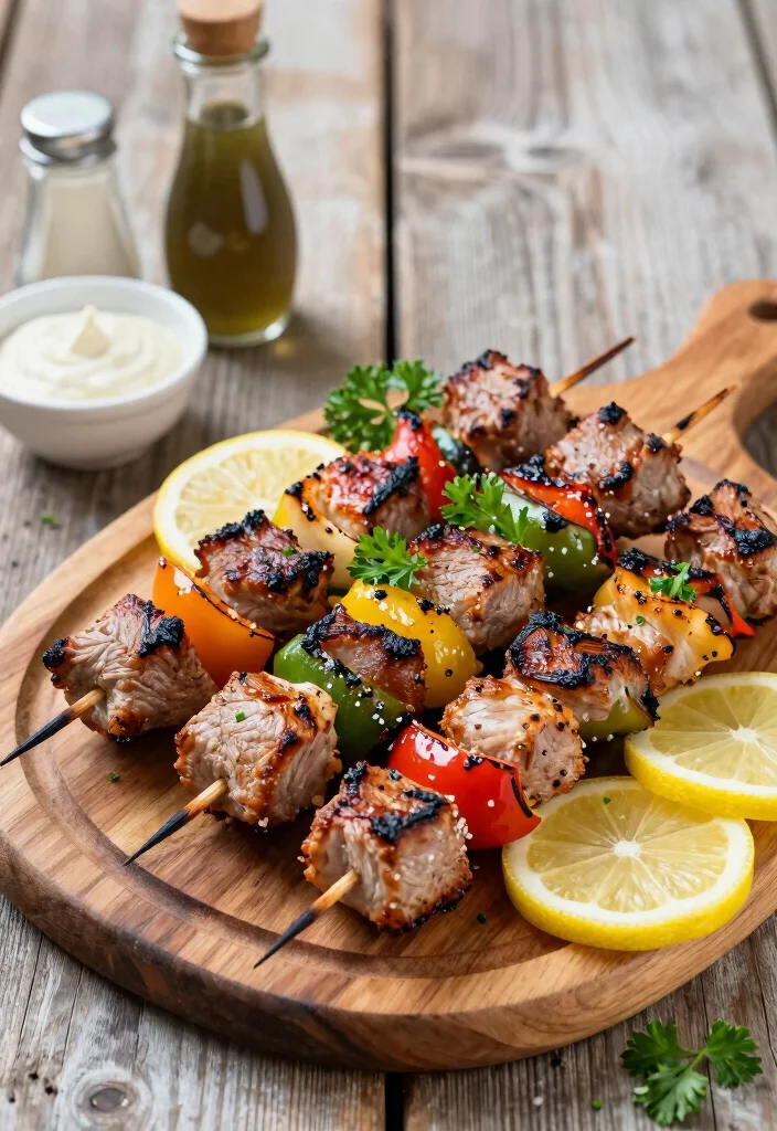 20 Easy Pork Dinner Recipes for Juicy, Flavorful Meals - 3. Lemon Garlic Pork Skewers 1