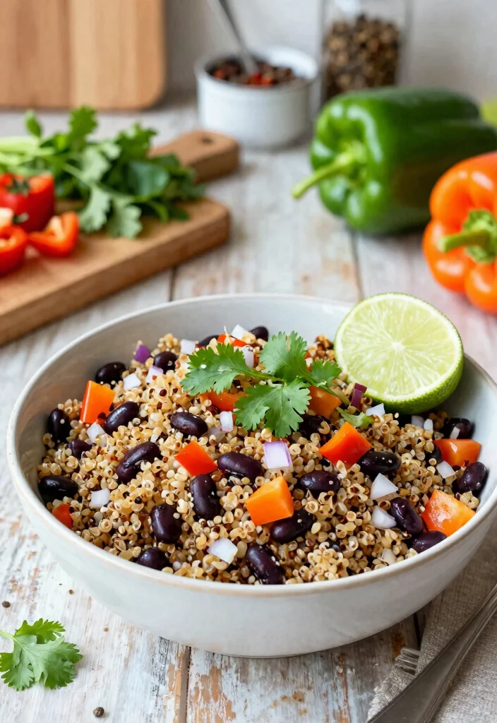 20 Easy and Cheap Lunch Ideas That Save Time and Money - 1. Quinoa and Black Bean Salad 1