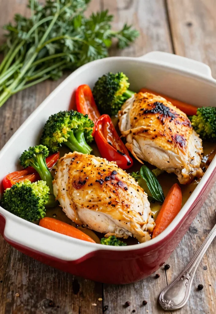 20 Easy and Cheap Lunch Ideas That Save Time and Money - 11. Baked Chicken and Veggies 1