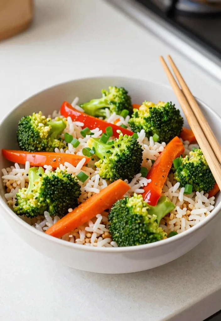 20 Easy and Cheap Lunch Ideas That Save Time and Money - 13. Veggie Stir-Fry with Rice 1