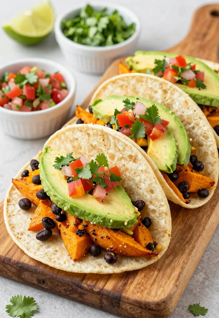 20 Easy and Cheap Lunch Ideas That Save Time and Money - 9. Sweet Potato and Black Bean Tacos 1