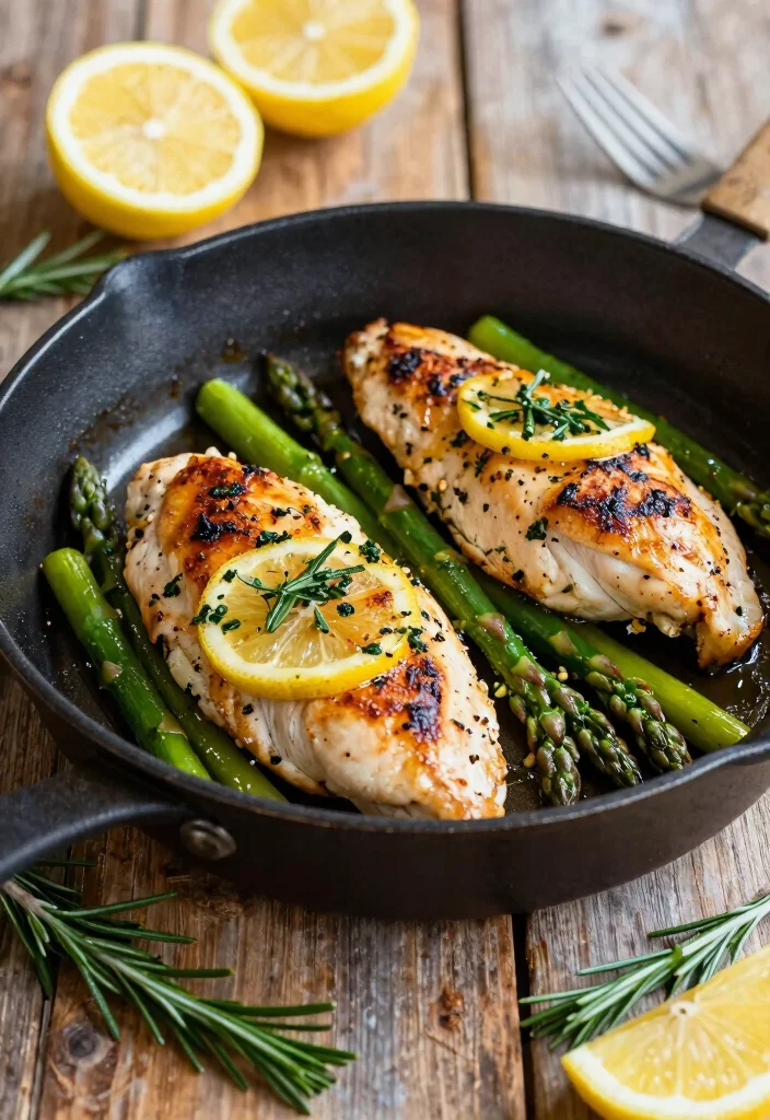 20 Filling Dinner Recipes Under 800 Calories - 3. One-Pan Lemon Herb Chicken and Asparagus 1
