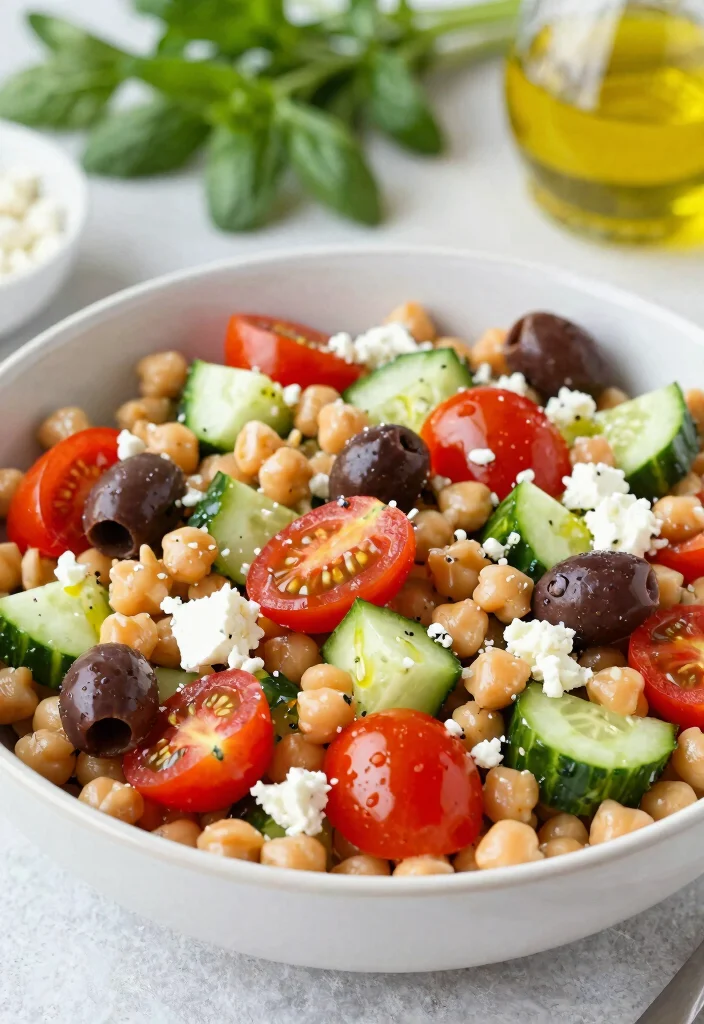 20 Filling Dinner Recipes Under 800 Calories - 6. Mediterranean Chickpea Salad 1
