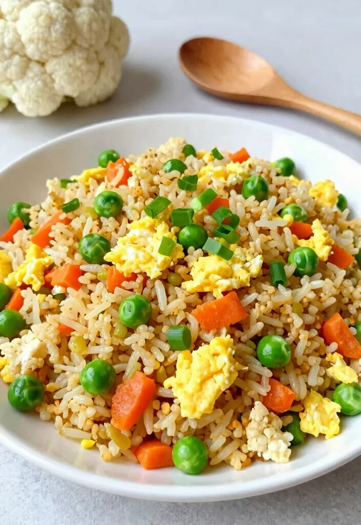 20 Filling Dinner Recipes Under 800 Calories - 7. Cauliflower Fried Rice 1