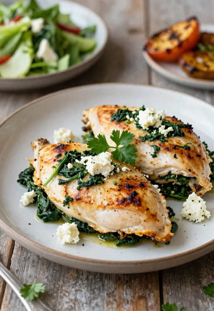 20 Filling Dinner Recipes Under 800 Calories - 8. Spinach and Feta Stuffed Chicken Breast 1
