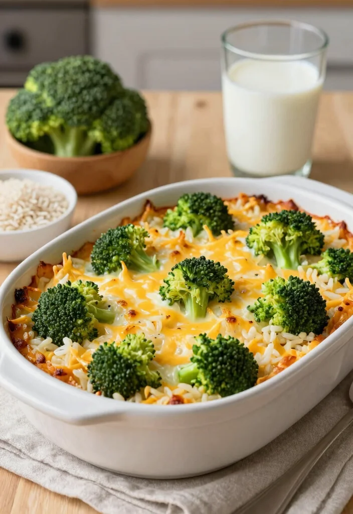 20 Fun Lunch Ideas for Kids That Make Mealtime Exciting - 6. Cheesy Broccoli and Rice Bake 1