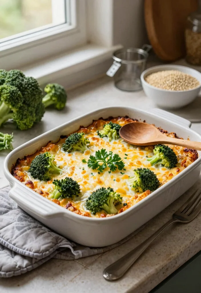 20 Healthy Broccoli Dinner Recipes That Taste Delicious - 1. Creamy Broccoli and Cheese Quinoa Bake 1