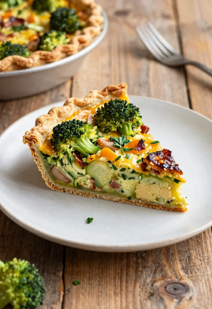 20 Healthy Broccoli Dinner Recipes That Taste Delicious - 17. Broccoli and Bacon Quiche 1