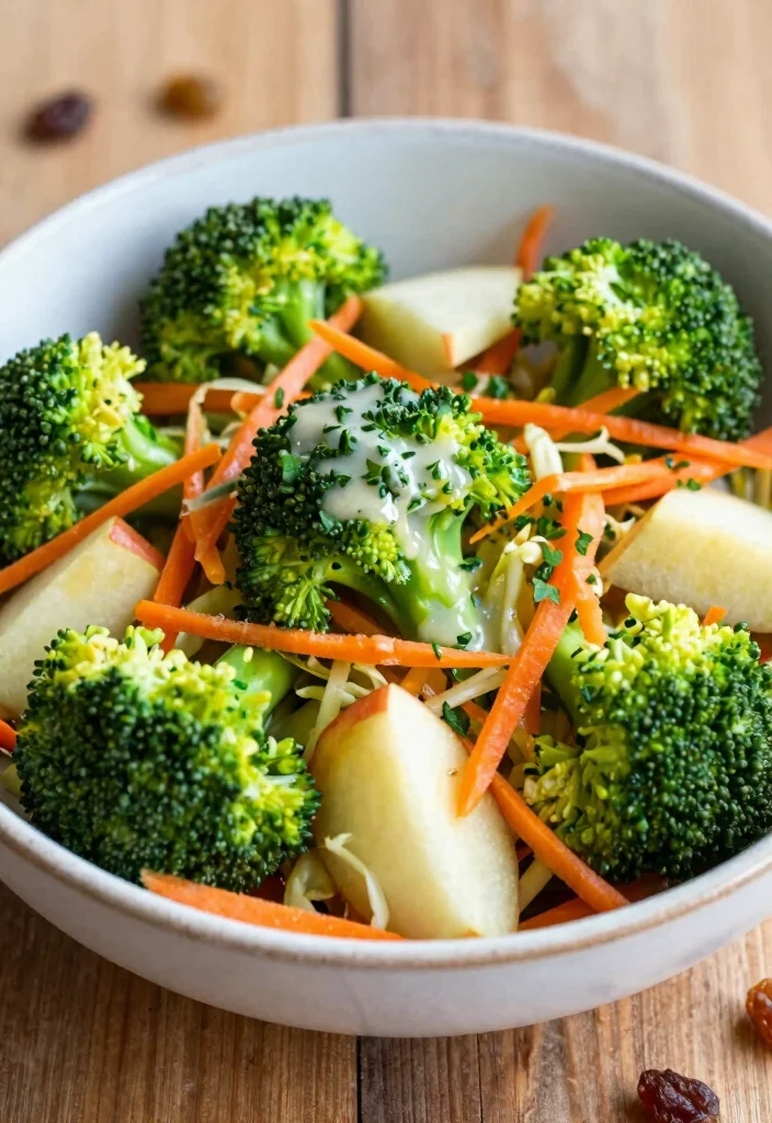 20 Healthy Broccoli Dinner Recipes That Taste Delicious - 19. Broccoli Slaw with Apple and Carrots 1