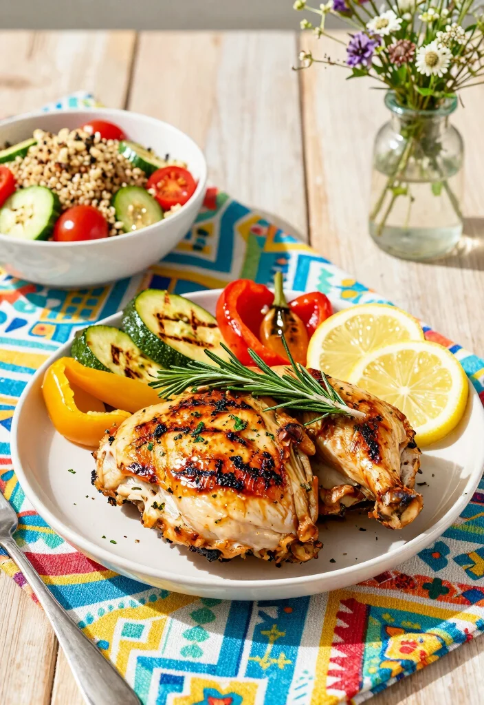 20 Healthy High-Protein Dinner Recipes to Keep You Full - 1. Grilled Lemon Herb Chicken 1