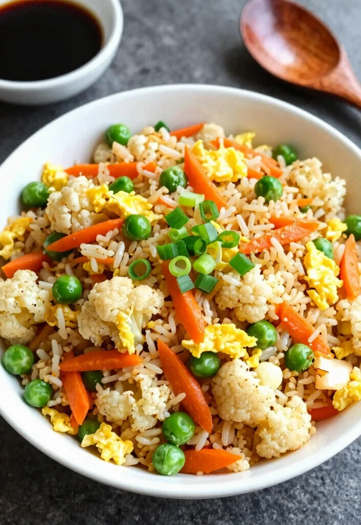 20 Healthy High-Protein Dinner Recipes to Keep You Full - 12. Cauliflower Fried Rice 1